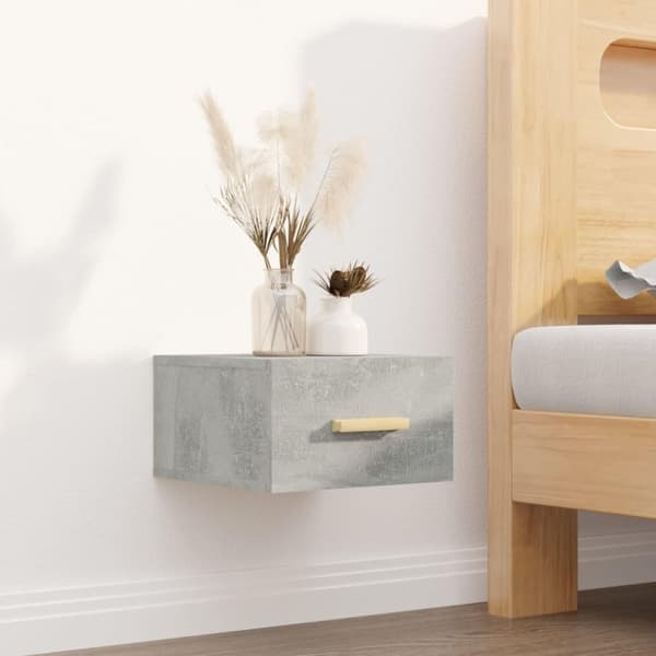 vidaXL væghængte sengeborde 2 stk. 35x35x20 cm betongrå