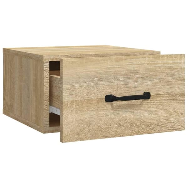 vidaXL væghængt sengebord 35x35x20 cm sonoma-eg