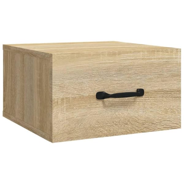 vidaXL væghængt sengebord 35x35x20 cm sonoma-eg