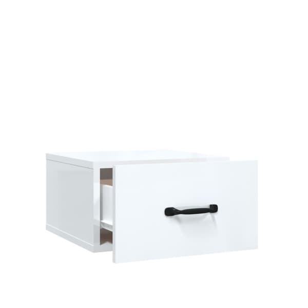 vidaXL væghængte sengeborde 2 stk. 35x35x20 cm hvid højglans