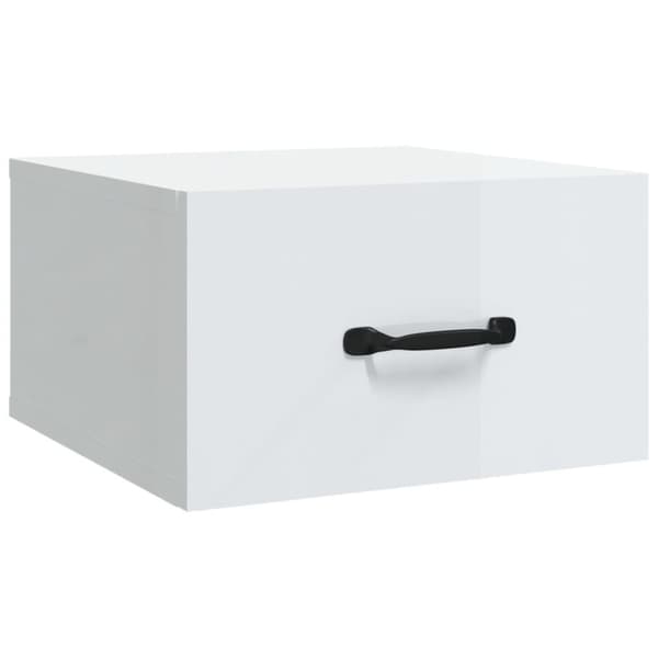 vidaXL væghængte sengeborde 2 stk. 35x35x20 cm hvid højglans