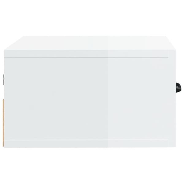 vidaXL væghængte sengeborde 2 stk. 35x35x20 cm hvid højglans