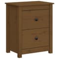 Miniatyrbillede 3 af 11: vidaXL sengeborde 2 stk. 50x35x61,5 cm massivt fyrretræ gyldenbrun