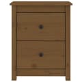 Miniatyrbillede 4 af 11: vidaXL sengeborde 2 stk. 50x35x61,5 cm massivt fyrretræ gyldenbrun