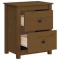 Miniatyrbillede 6 af 11: vidaXL sengeborde 2 stk. 50x35x61,5 cm massivt fyrretræ gyldenbrun