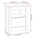 Miniatyrbillede 10 af 10: vidaXL sengebord 40x35x49 cm massivt fyrretræ sort