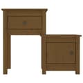 Miniatyrbilde 4 av 8: vidaXL Nattbord honningbrun 79,5x38x65,5 cm heltre furu