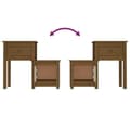 Miniatyrbilde 5 av 8: vidaXL Nattbord honningbrun 79,5x38x65,5 cm heltre furu