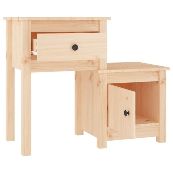 vidaXL Nattbord 79,5x38x65,5 cm heltre furu