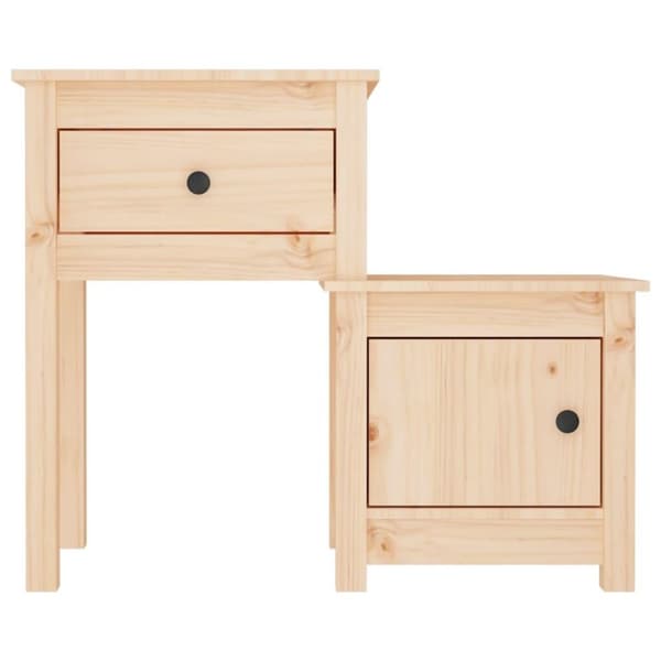 vidaXL Nattbord 79,5x38x65,5 cm heltre furu