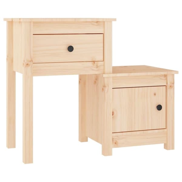 vidaXL Nattbord 79,5x38x65,5 cm heltre furu