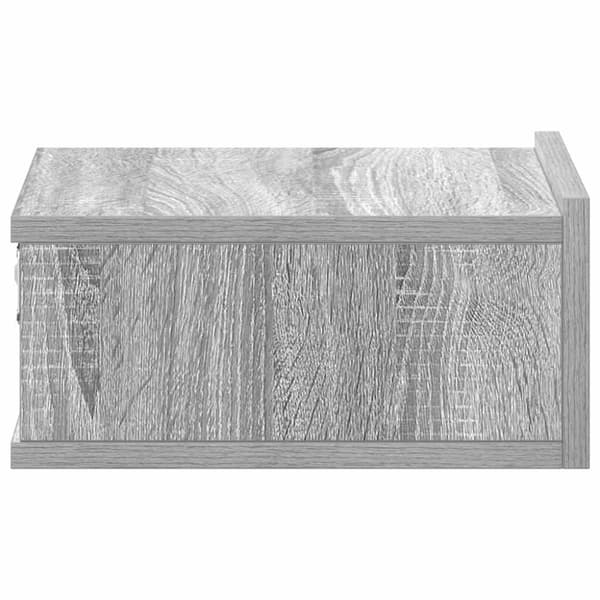 vidaXL Flytende nattbord grå sonoma 40x30x15 cm konstruert tre