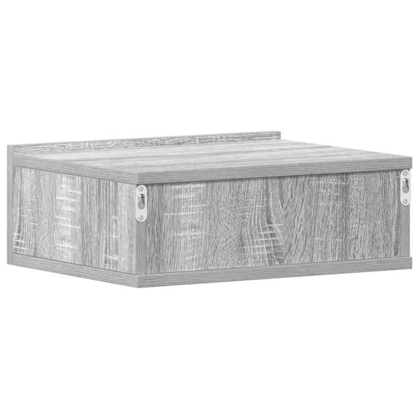 vidaXL Flytende nattbord grå sonoma 40x30x15 cm konstruert tre