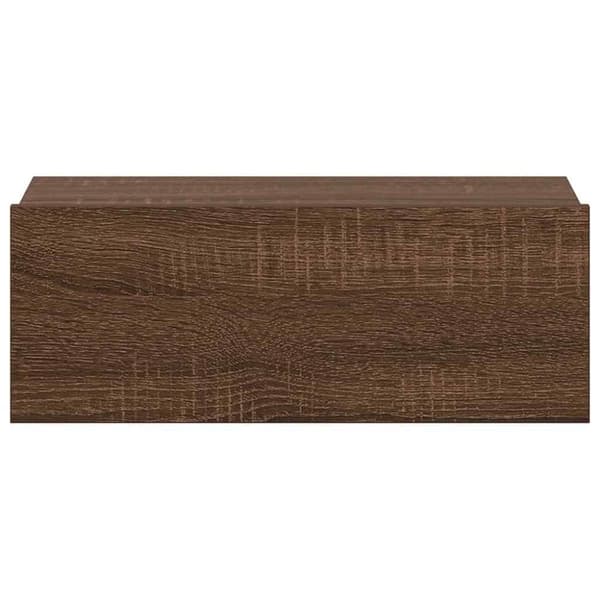 vidaXL væghængt natbord 40x30x15 cm konstrueret træ brun egetræ