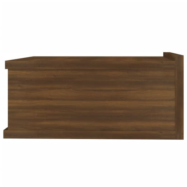 vidaXL væghængt natbord 40x30x15 cm konstrueret træ brun egetræ
