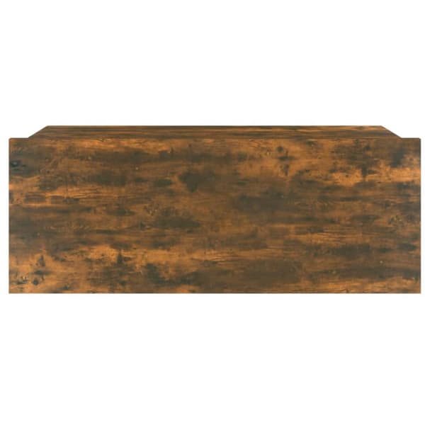 vidaXL væghængt natbord 40x30x15 cm konstrueret træ røget egetræ