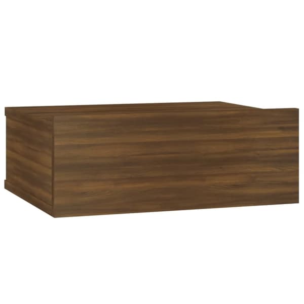 vidaXL væghængt natbord 40x30x15 cm konstrueret træ brun egetræ