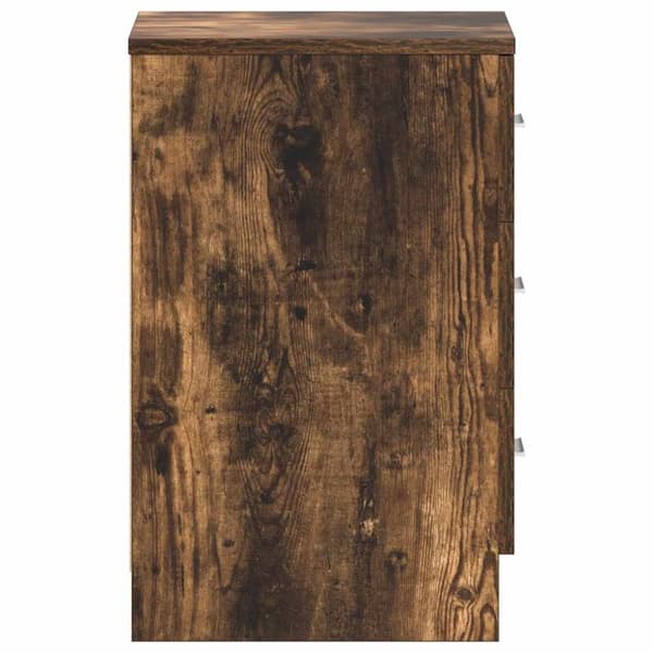 vidaXL sengeborde 2 stk. 38x35x56 cm konstrueret træ røget egetræ