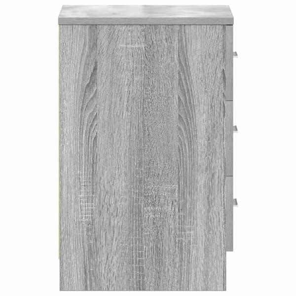 vidaXL sengebord 38x35x56 cm konstrueret træ grå sonoma-eg