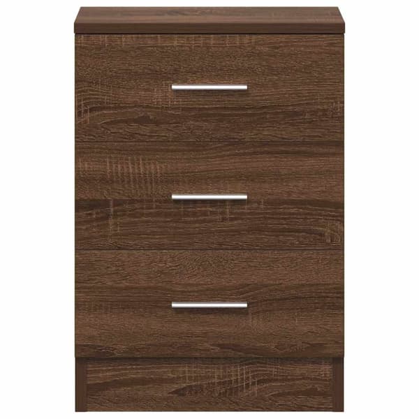 vidaXL sengeborde 2 stk. 38x35x56 cm konstrueret træ brun egetræsfarve