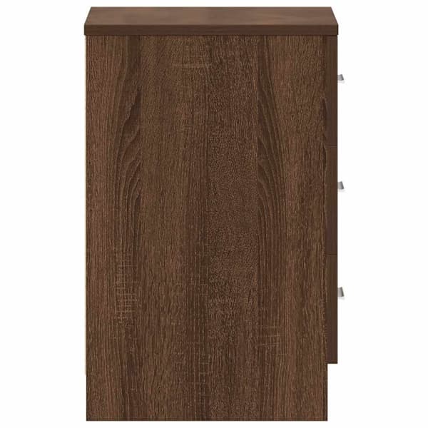 vidaXL sengeborde 2 stk. 38x35x56 cm konstrueret træ brun egetræsfarve