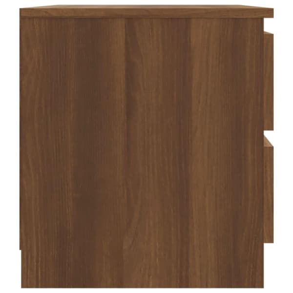 vidaXL sengebord 50x39x43,5 cm konstrueret træ brun egetræsfarve