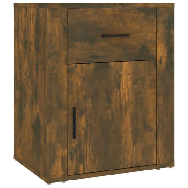 vidaXL Nattbord røkt eik 50x36x60 cm konstruert tre