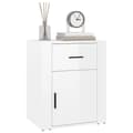 Miniatyrbilde 4 av 11: vidaXL Nattbord høyglans hvit 50x36x60 cm konstruert tre