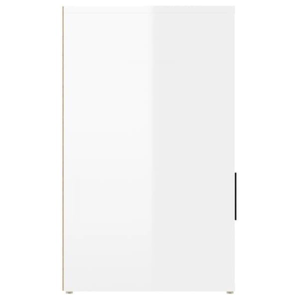 vidaXL Nattbord høyglans hvit 50x36x60 cm konstruert tre