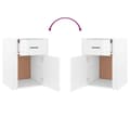 Miniatyrbilde 9 av 11: vidaXL Nattbord høyglans hvit 50x36x60 cm konstruert tre