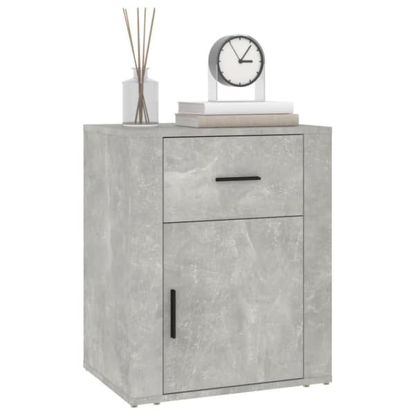 vidaXL Nattbord betonggrå 50x36x60 cm konstruert tre