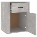 Miniatyrbilde 7 av 11: vidaXL Nattbord betonggrå 50x36x60 cm konstruert tre