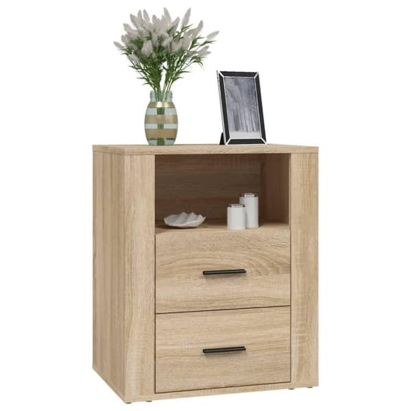 vidaXL Sängbord sonoma-ek 50x36x60 cm konstruerat trä