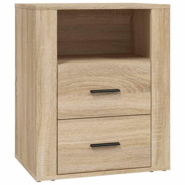 vidaXL Sängbord sonoma-ek 50x36x60 cm konstruerat trä