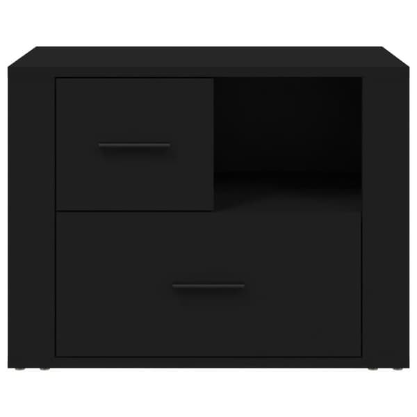 vidaXL Nattbord svart 60x36x45 cm konstruert tre
