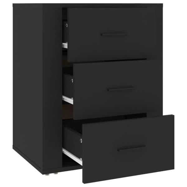 vidaXL sengebord 50x36x60 cm konstrueret træ sort
