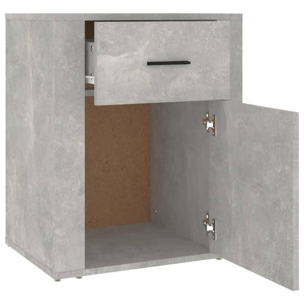 vidaXL sengebord 50x36x60 cm konstrueret træ betongrå