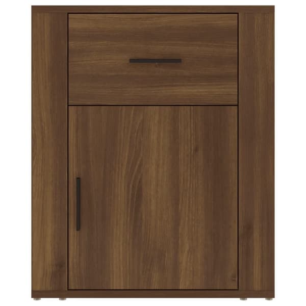 vidaXL sengebord 50x36x60 cm konstrueret træ brun egetræsfarve