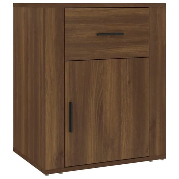 vidaXL sengebord 50x36x60 cm konstrueret træ brun egetræsfarve