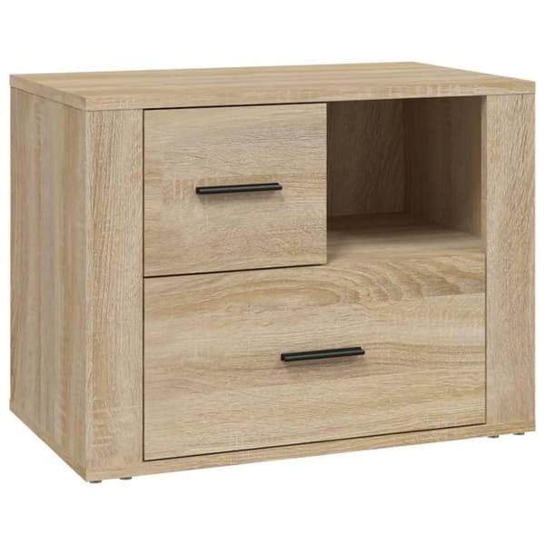 vidaXL Yöpöytä Sonoma-tammi 60x36x45 cm tekninen puu