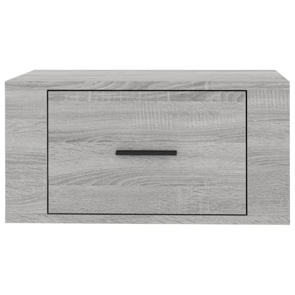 vidaXL Veggmonterte nattbord 2 stk grå sonoma 50x36x25 cm