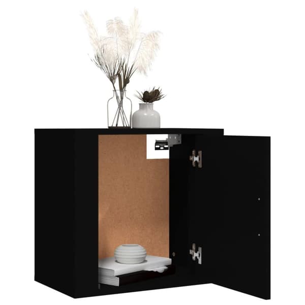 vidaXL Veggmonterte nattbord 2 stk svart 50x30x47 cm