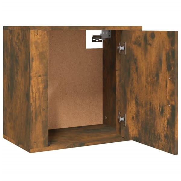 vidaXL Veggmonterte nattbord 2 stk røkt eik 50x30x47 cm