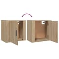 Miniatyrbilde 8 av 11: vidaXL Veggmonterte nattbord 2 stk sonoma oak 50x30x47 cm