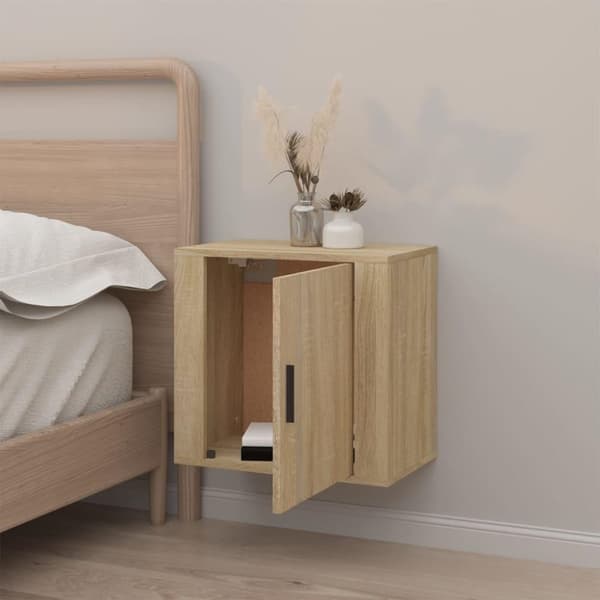 vidaXL Veggmontert nattbord sonoma eik 50x30x47 cm
