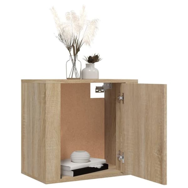 vidaXL Veggmontert nattbord sonoma eik 50x30x47 cm