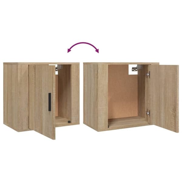 vidaXL Veggmontert nattbord sonoma eik 50x30x47 cm