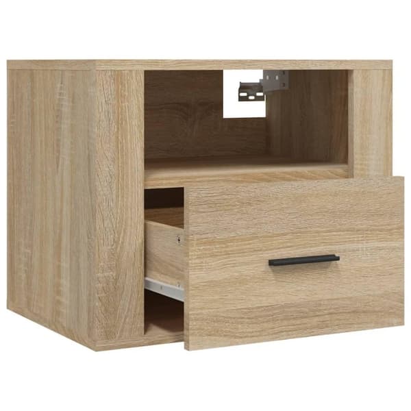 vidaXL Veggmonterte nattbord 2 stk sonoma eik 50x36x40 cm