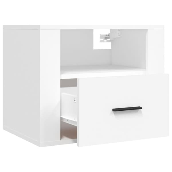 vidaXL Väggmonterade sängbord vit 50x36x40 cm