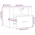 Miniatyrbild 10 av 10: vidaXL Väggmonterade sängbord vit 50x36x40 cm